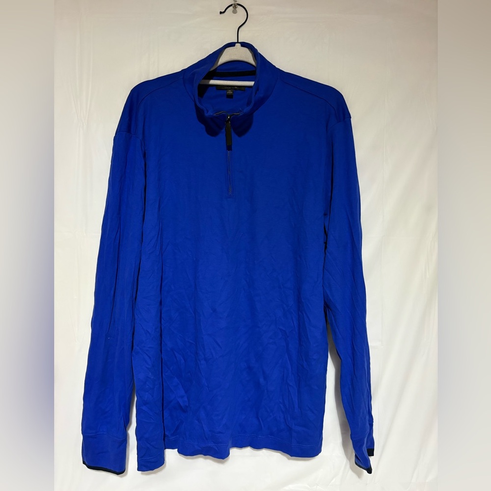 Banana Republic Men's Long-Sleeve Quarter-Zip in Cobalt Blue